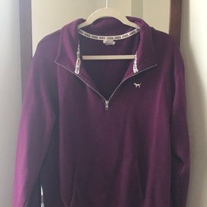 PINK burgundy 3/4 zip